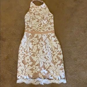 Dress the Population Sequin Halter Neck Dress